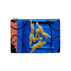 Animal Hare Window Gold Cosmetic Bag (medium)  by Nexatart