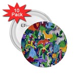 Animated Safari Animals Background 2.25  Buttons (10 pack)  Front