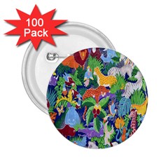 Animated Safari Animals Background 2 25  Buttons (100 Pack)  by Nexatart