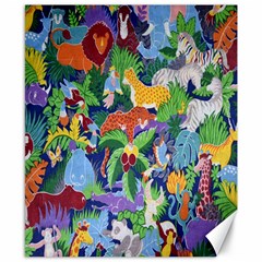 Animated Safari Animals Background Canvas 8  X 10  by Nexatart