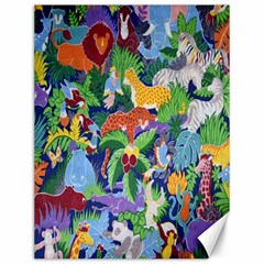 Animated Safari Animals Background Canvas 12  X 16   by Nexatart