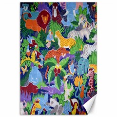 Animated Safari Animals Background Canvas 12  X 18   by Nexatart