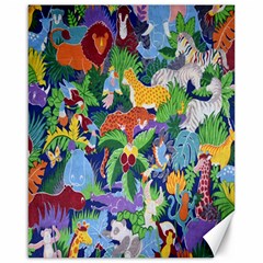 Animated Safari Animals Background Canvas 16  X 20   by Nexatart