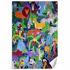 Animated Safari Animals Background Canvas 20  X 30   by Nexatart