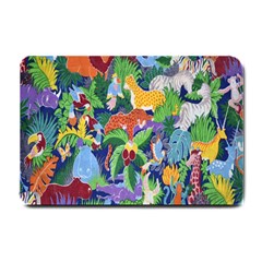 Animated Safari Animals Background Small Doormat  by Nexatart