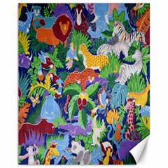 Animated Safari Animals Background Canvas 11  X 14   by Nexatart