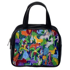 Animated Safari Animals Background Classic Handbags (one Side) by Nexatart