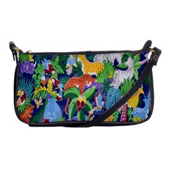 Animated Safari Animals Background Shoulder Clutch Bags by Nexatart