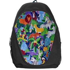 Animated Safari Animals Background Backpack Bag by Nexatart