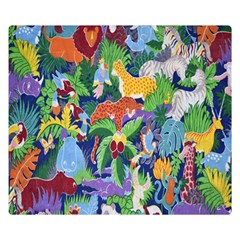 Animated Safari Animals Background Double Sided Flano Blanket (small)  by Nexatart