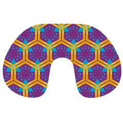 Yellow Honeycombs Pattern                                                          Travel Neck Pillow by LalyLauraFLM