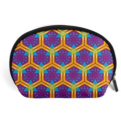 Yellow Honeycombs Pattern                                                          Accessory Pouch by LalyLauraFLM