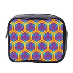 Yellow Honeycombs Pattern                                                          Mini Toiletries Bag (two Sides) by LalyLauraFLM