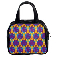 Yellow Honeycombs Pattern                                                          Classic Handbag (two Sides) by LalyLauraFLM