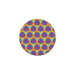 Yellow Honeycombs Pattern                                                          			golf Ball Marker (4 Pack) by LalyLauraFLM