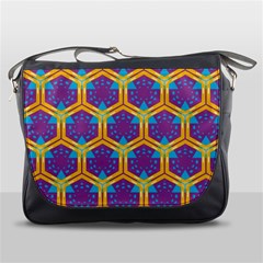 Yellow Honeycombs Pattern                                                          			messenger Bag by LalyLauraFLM