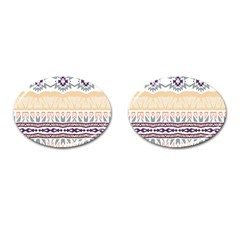 Tribal Design        			cufflinks (oval) by LalyLauraFLM