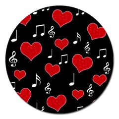 Love Song Magnet 5  (round) by Valentinaart