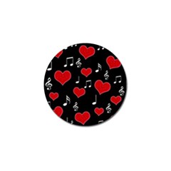 Love Song Golf Ball Marker by Valentinaart