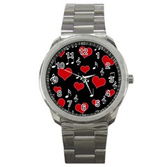 Love Song Sport Metal Watch by Valentinaart