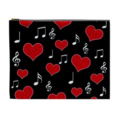 Love Song Cosmetic Bag (xl) by Valentinaart