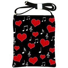 Love Song Shoulder Sling Bags by Valentinaart