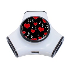 Love Song 3-port Usb Hub by Valentinaart