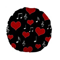 Love Song Standard 15  Premium Round Cushions by Valentinaart