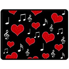 Love Song Double Sided Fleece Blanket (large)  by Valentinaart