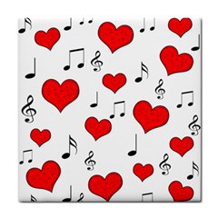 Love Song Pattern Tile Coasters by Valentinaart