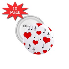 Love Song Pattern 1 75  Buttons (10 Pack) by Valentinaart