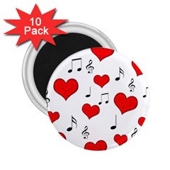 Love Song Pattern 2 25  Magnets (10 Pack)  by Valentinaart