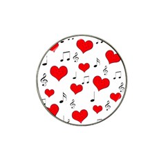 Love Song Pattern Hat Clip Ball Marker (4 Pack) by Valentinaart