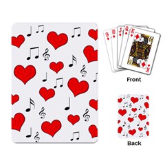 Love Song Pattern Playing Card by Valentinaart