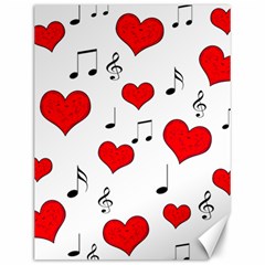 Love Song Pattern Canvas 12  X 16   by Valentinaart