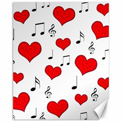 Love Song Pattern Canvas 16  X 20   by Valentinaart