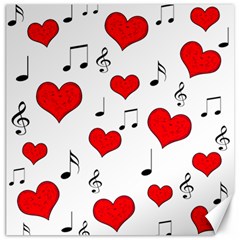 Love Song Pattern Canvas 20  X 20   by Valentinaart