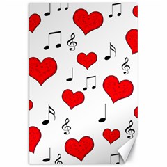 Love Song Pattern Canvas 20  X 30   by Valentinaart