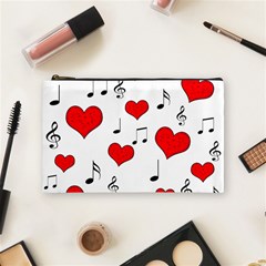 Love Song Pattern Cosmetic Bag (medium)  by Valentinaart