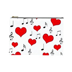 Love Song Pattern Cosmetic Bag (large) 