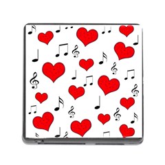 Love Song Pattern Memory Card Reader (square) by Valentinaart