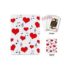 Love Song Pattern Playing Cards (mini)  by Valentinaart