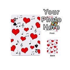 Love Song Pattern Playing Cards 54 (mini)  by Valentinaart