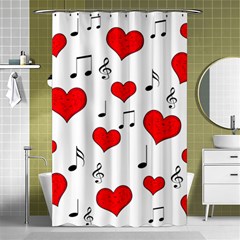 Love Song Pattern Shower Curtain 48  X 72  (small)  by Valentinaart