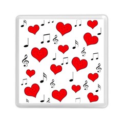 Love Song Pattern Memory Card Reader (square)  by Valentinaart