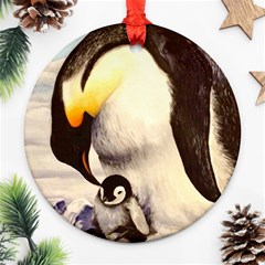 Emperor Penguin Ornament (round) by ArtByThree