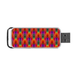 Apophysis Fractal Owl Neon Portable Usb Flash (one Side) by Nexatart