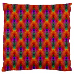 Apophysis Fractal Owl Neon Large Flano Cushion Case (one Side) by Nexatart