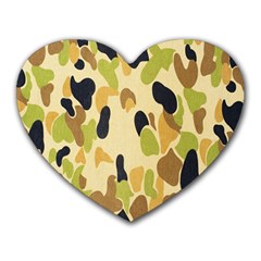 Army Camouflage Pattern Heart Mousepads by Nexatart