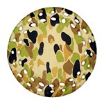 Army Camouflage Pattern Round Filigree Ornament (Two Sides) Front